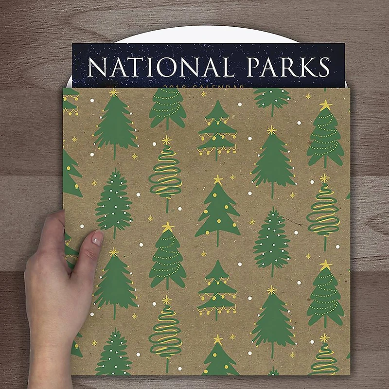 TF Publishing Green Trees Calendar Wrap, 12" x 12"
