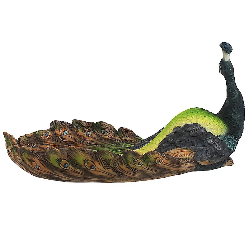 Design Toscano® 12" The Pleasing Peacock Sculptural Dish