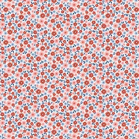 Fabric Editions White Carolina Floral Buds Cotton Fabric