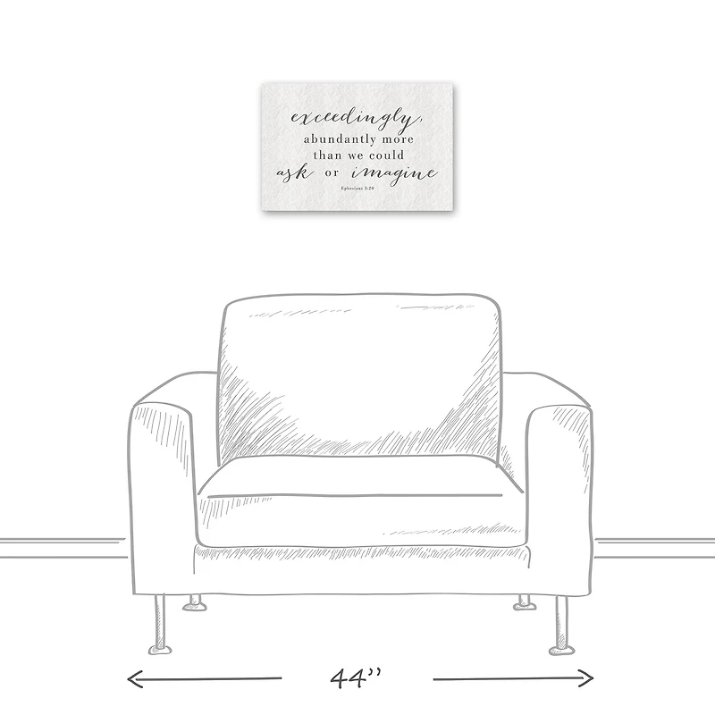 Abundantly More 18" x 12' Canvas Wall Art