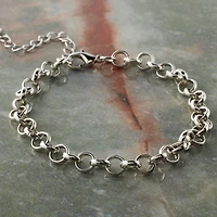 7.5" Rhodium Rolo Charm Bracelet by Bead Landing™