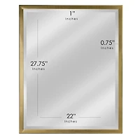 Head West Classic Gold Metal Framed Wall Mirror - 30" x 24"