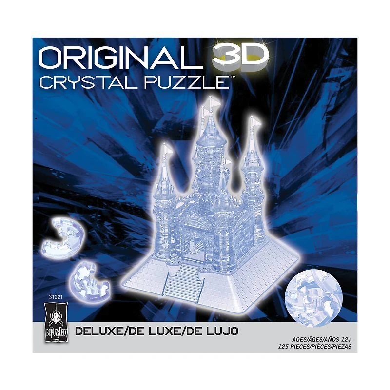 3D Crystal Puzzle - Castle (Clear): 125 Pcs