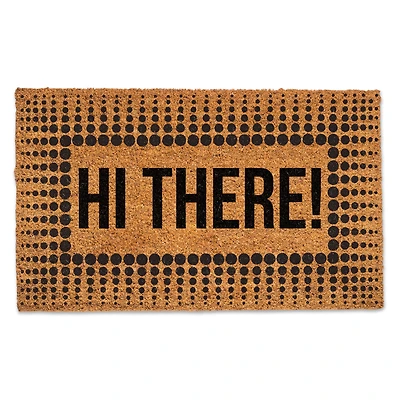 Hi There Circle Border Doormat