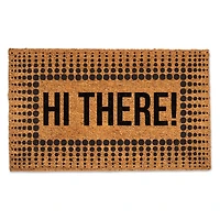 Hi There Circle Border Doormat