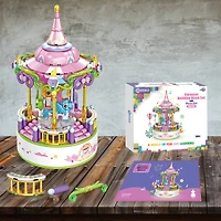 Contixo BK02 Carousel Building Block with Music Box Set