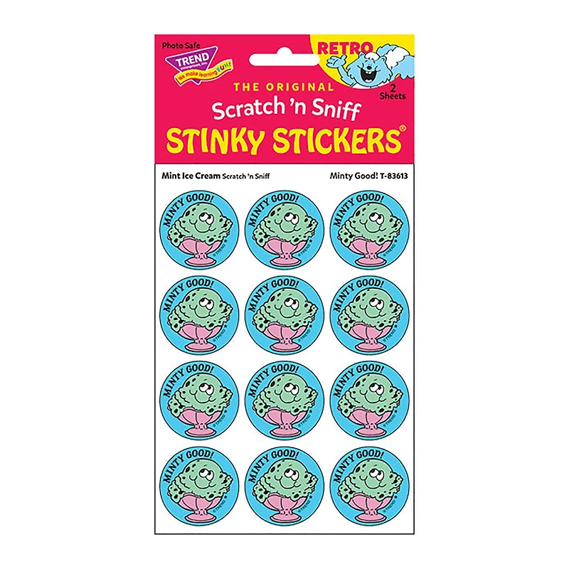 TREND Enterprises® Minty Good!/Mint Ice Cream Scented Stickers, 6 Packs of 24
