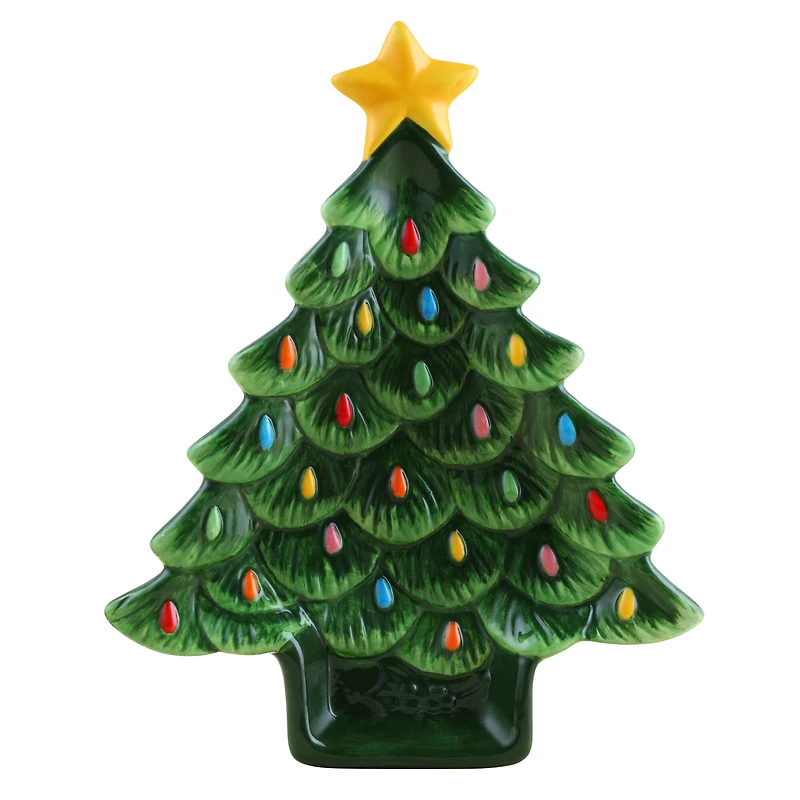 8.75" Ceramic Nostalgic Tree Plates, 4ct.