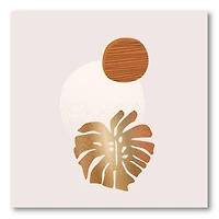 Designart - Tropical Palm Leaf & Abstract Geometry Shapes II