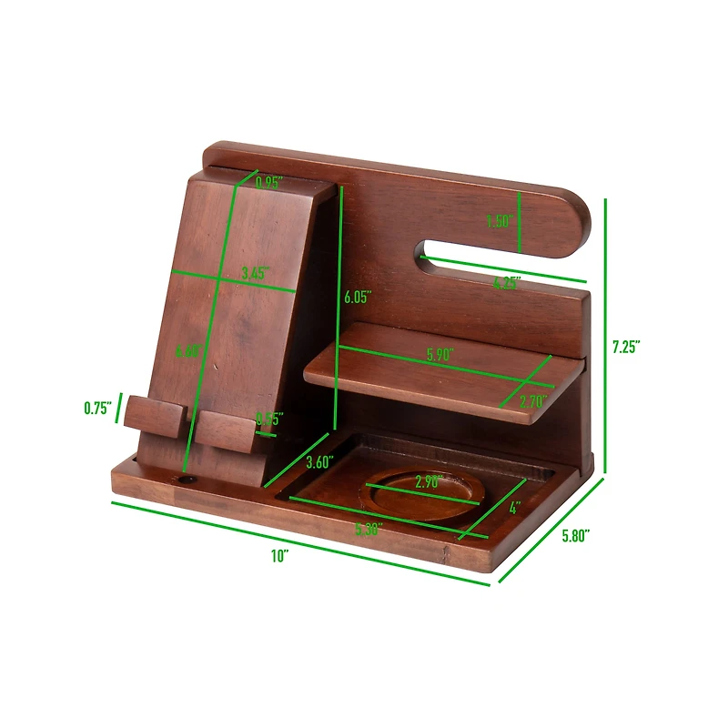 Mind Reader Bali Collection Brown Valet Station