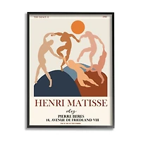 Stupell Industries Matisse Dancing Circle Terracotta Abstract Layered Shapes in Frame Wall Art