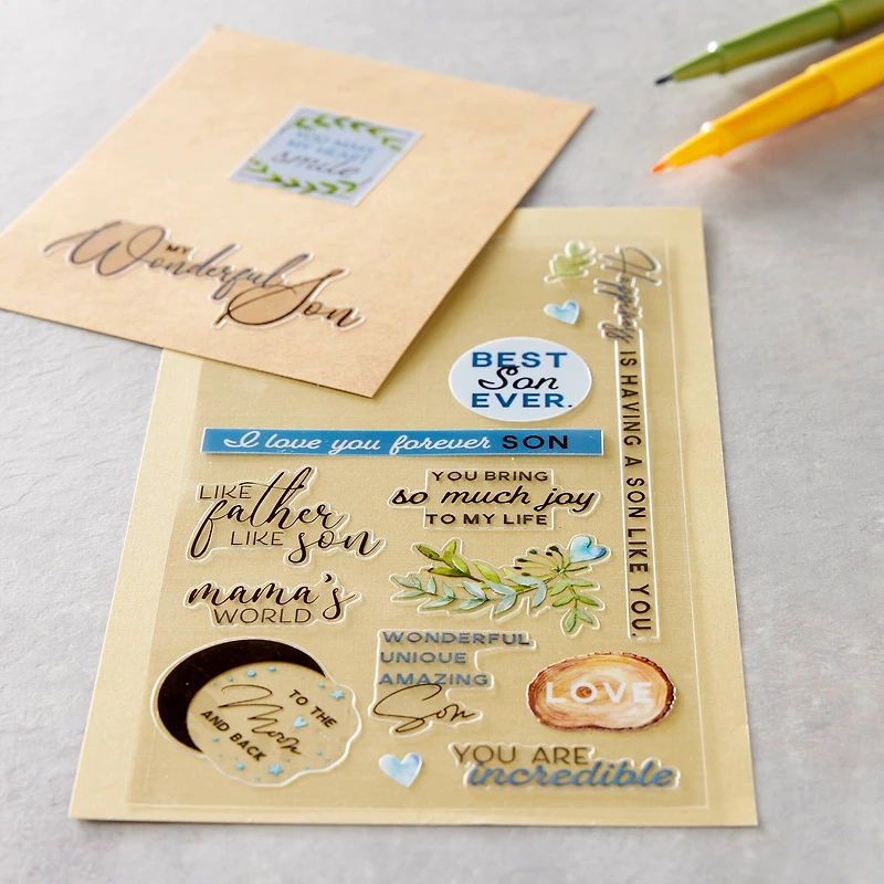 12 Pack: Son Family Stickers by Recollections™