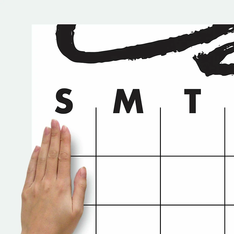 RoomMates Doodle Dry Erase Calendar Peel & Stick Wall Decal