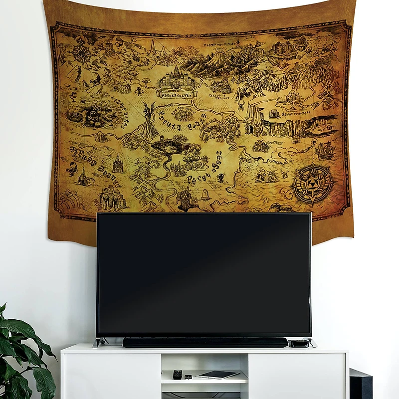 RoomMates Legends Of Zelda Map Tapestry