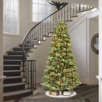7.5ft. Pre-Lit Oklahoma Pine Artificial Christmas Tree, Clear LED Lights
