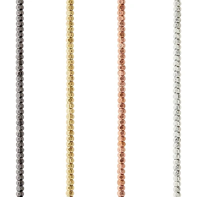 Metal Faceted Rondel Beads by Bead Landing®, 3mm
