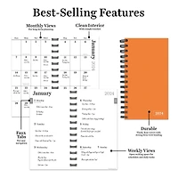 TF Publishing 2024 Citrus Orange Small Weekly Monthly Planner