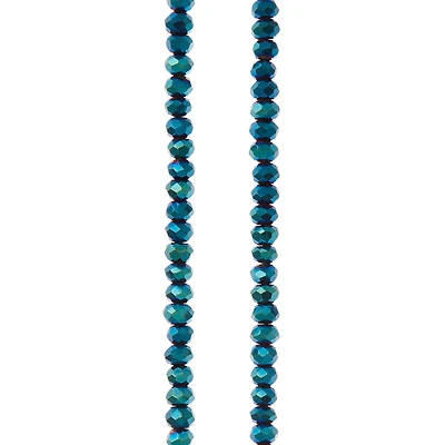 Sapphire Iris Glass Rondelle Beads, 3mm by Bead Landing™
