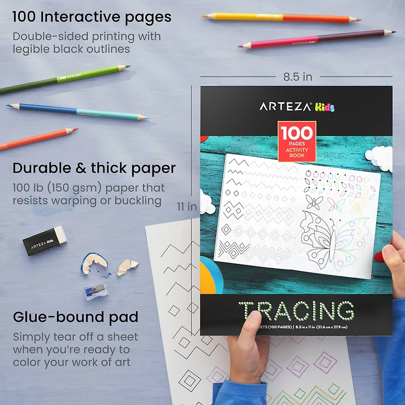 Arteza® Kids Activity Book, Tracing, 50 pages