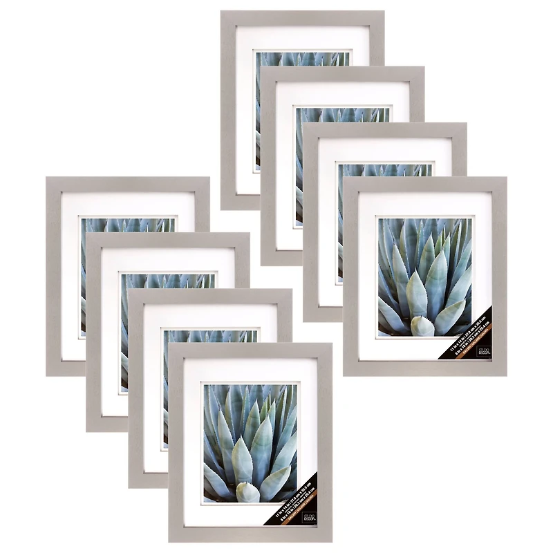 8 Pack: Gray Gallery Wall Frame with Double Mat by Studio Décor