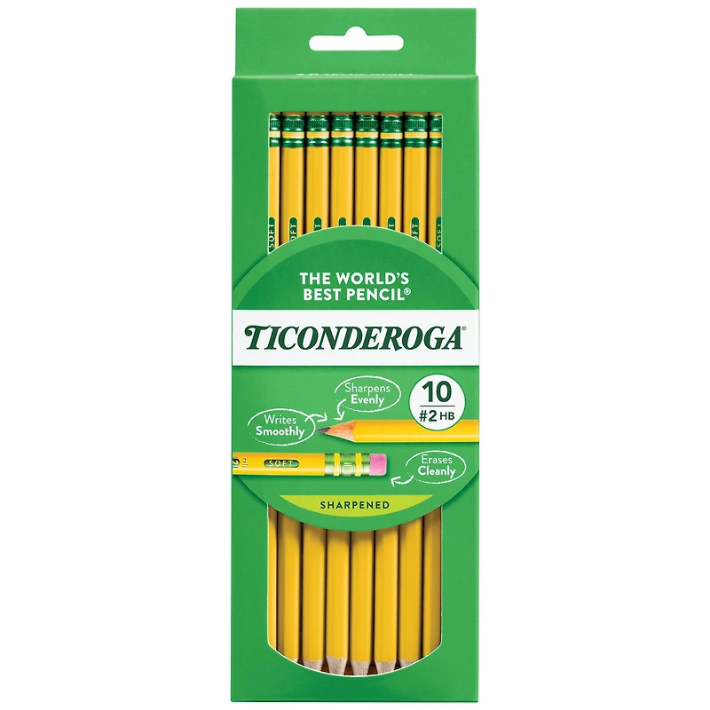 Ticonderoga® No.2 HB Classic Yellow Wood-Cased Pencils, 10ct.