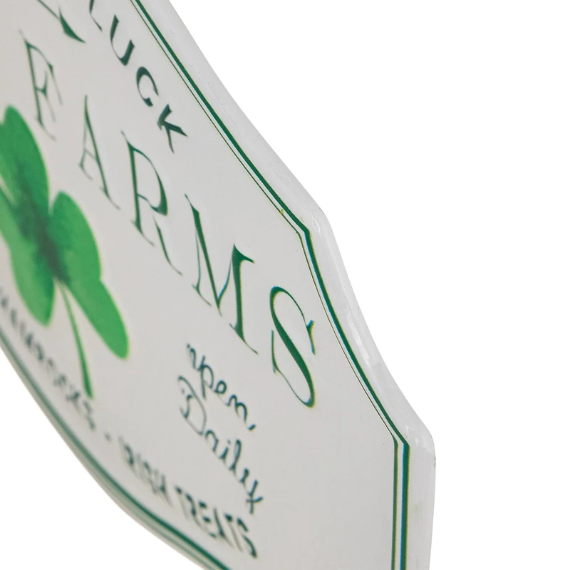 14" Lucky Farms with Shamrock Wall Sign
