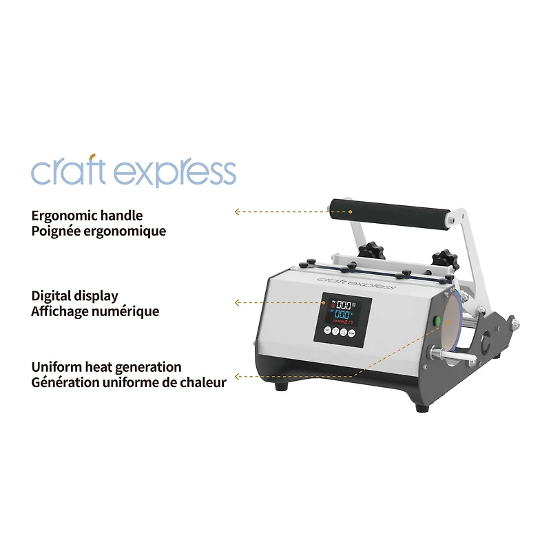 Craft Express White Elite Pro Tumbler Heat Press
