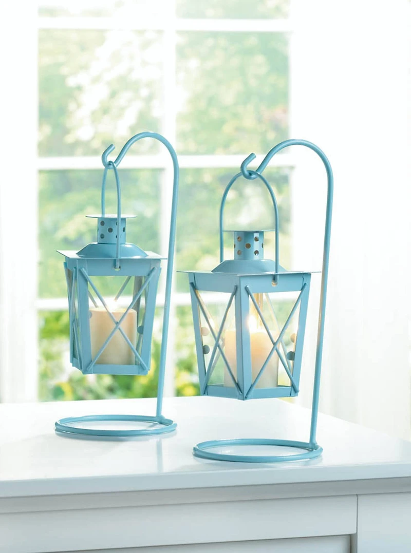 9'' Baby Blue Hanging Railroad Lantern