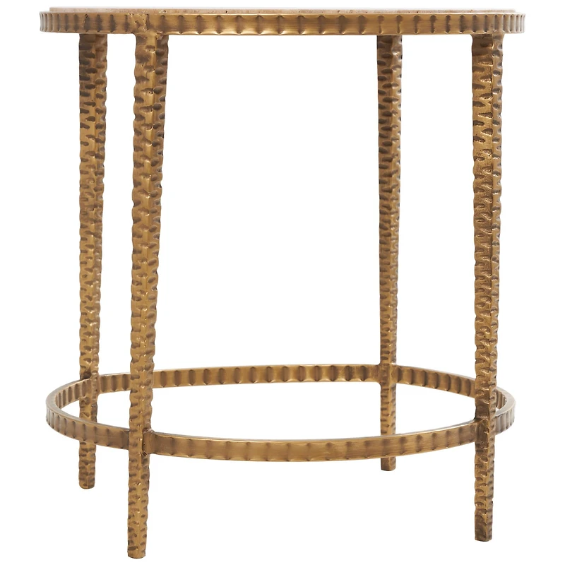 20" Gold Metal Accent Table