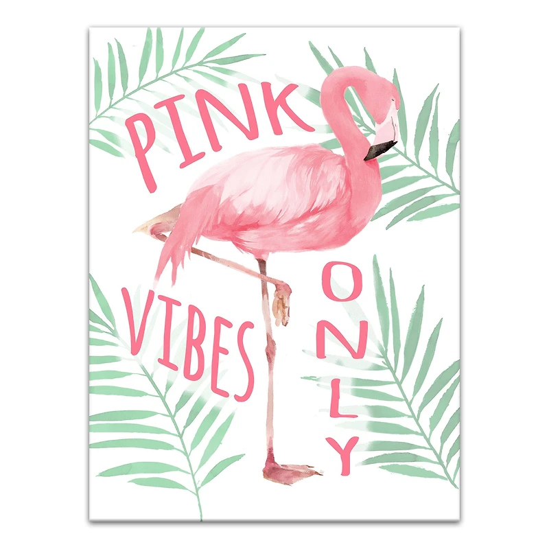 Pink Vibes Only 12" x 16" Canvas Wall Art