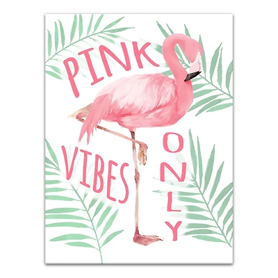 Pink Vibes Only 12" x 16" Canvas Wall Art