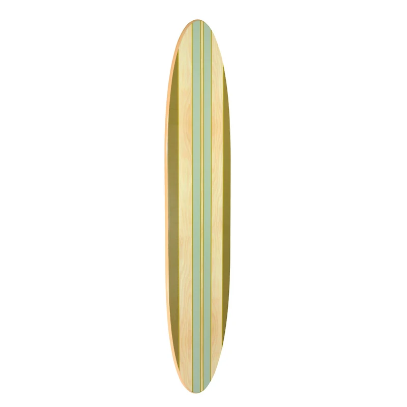 Hello Honey® 5.5ft. Stripes Lacquered Wood Surfboard Wall Décor