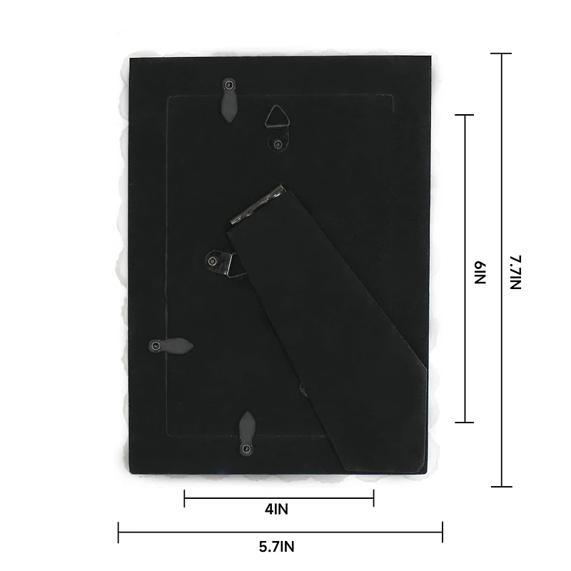 Just Jane 4" x 6" White & Gold Flower Frame by Studio Décor®