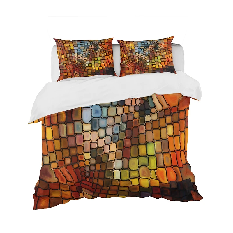 Designart 'Dreaming of Stained Glass' Modern & Contemporary Bedding Set