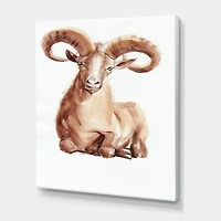 Designart - Portrait of Wild Ram With Mighty Horns II