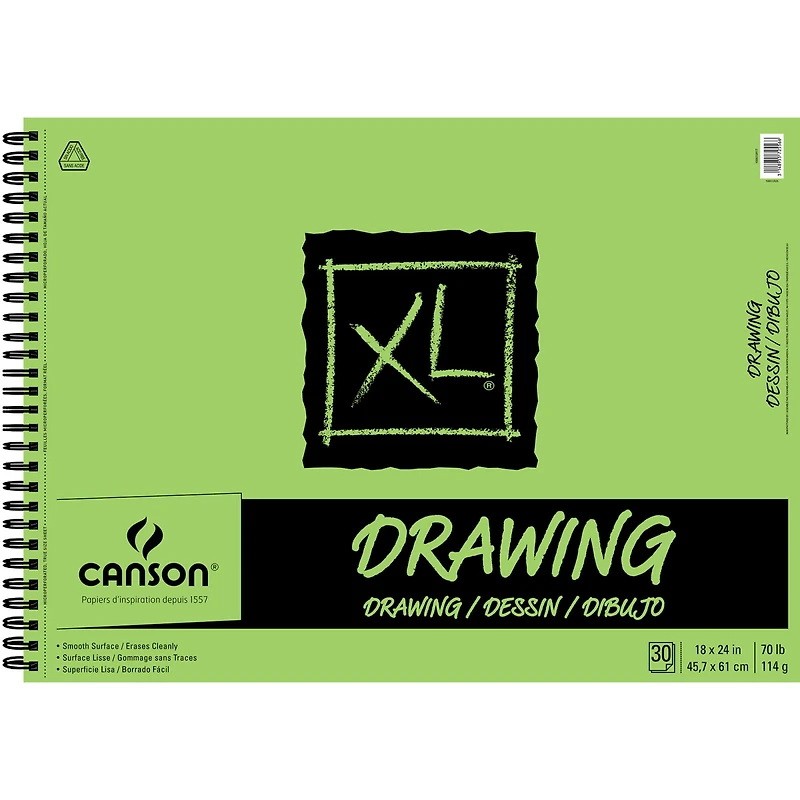 6 Pack: Canson® XL® Drawing Pad, 18" x 24"