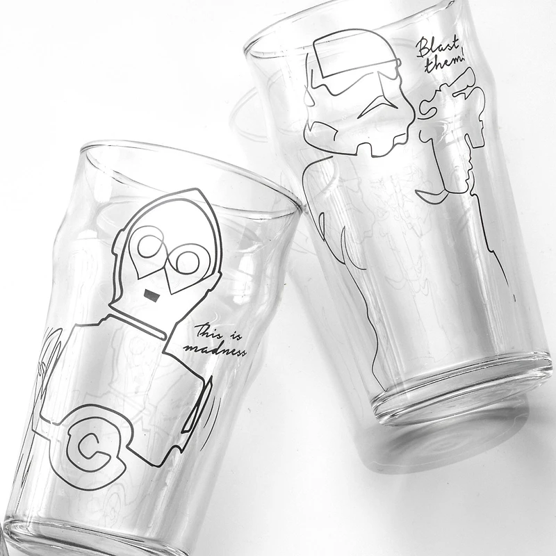 JoyJolt® Star Wars™ 19oz. Striking Sketch Characters Collection Pint Mug Set, 4ct.