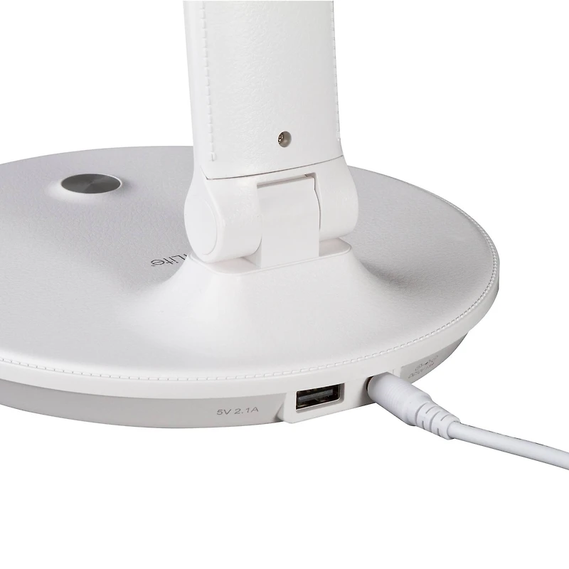 OttLite Wellness Series 26" White Emerge LED Desk Lamp