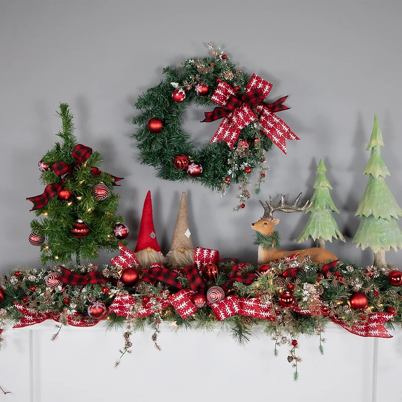 18" Pre-Lit Blackwater Fir Artificial Christmas Tree, Clear Lights