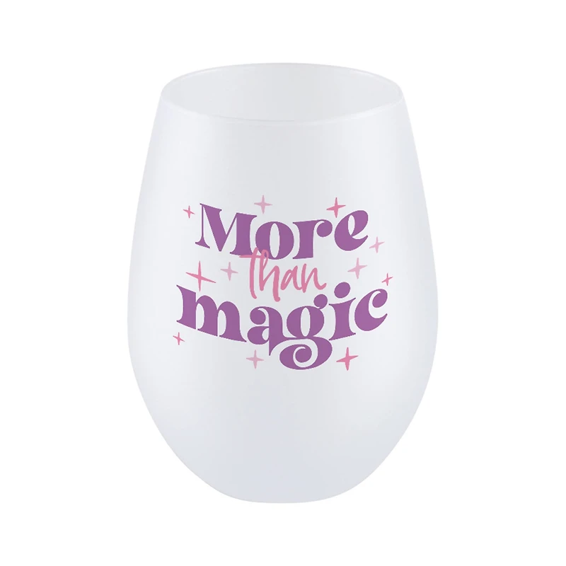 Craft Express 17oz. Frosted White Stemless Glass, 4ct.