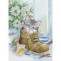 Luca-s Cute Kitten Counted Cross Stitch Kit