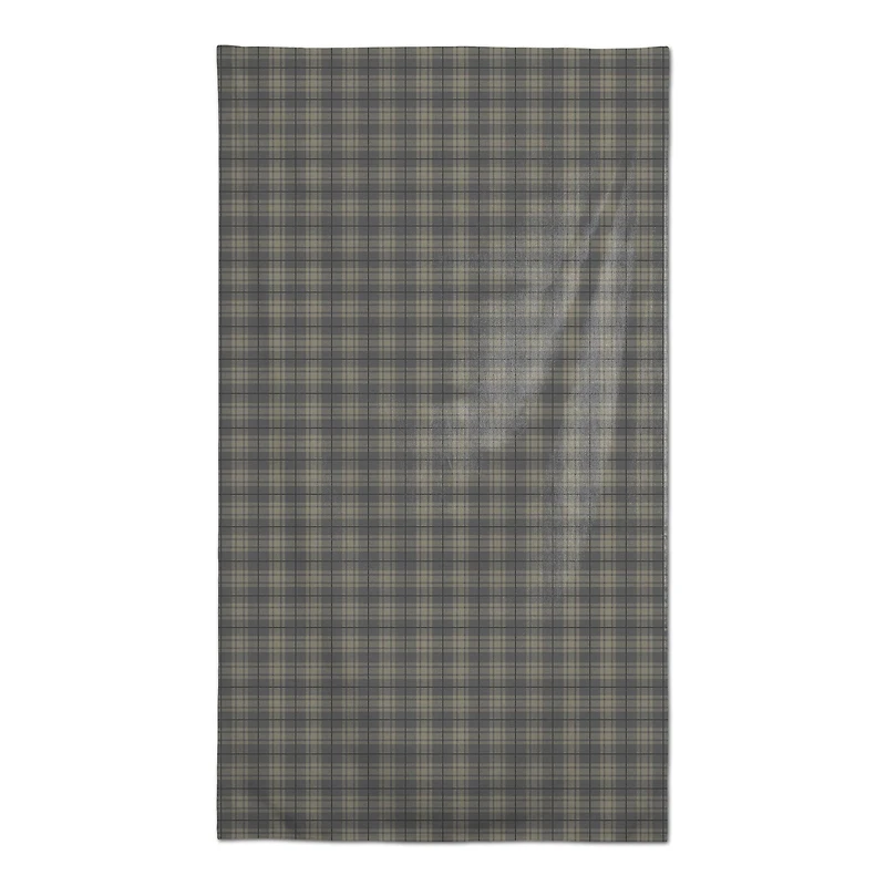 Dark Gray Plaid Tablecloth