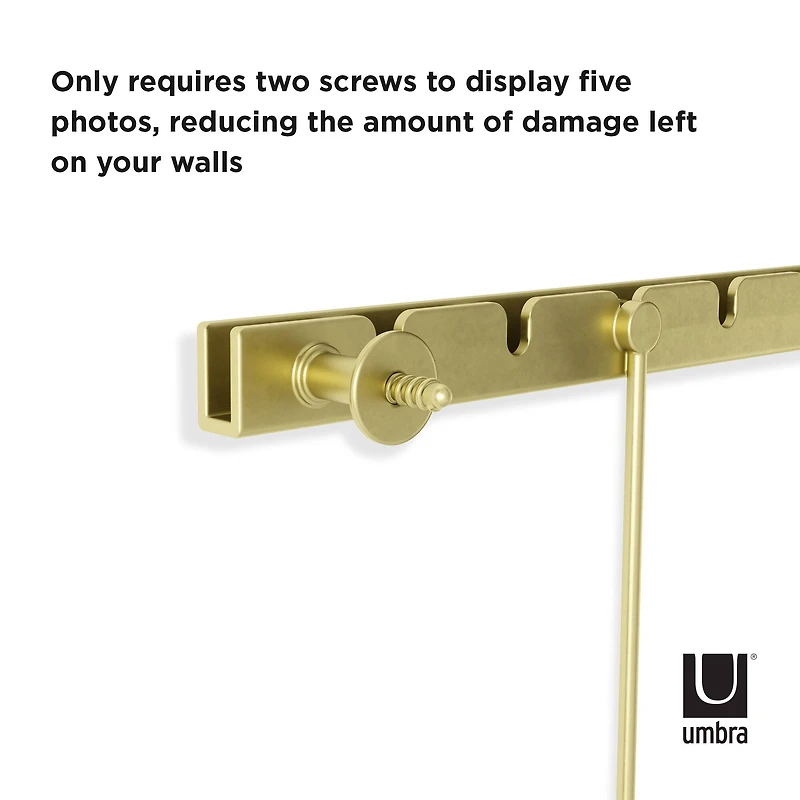 Umbra Matte Brass Exhibit Gallery Picture Frame Set