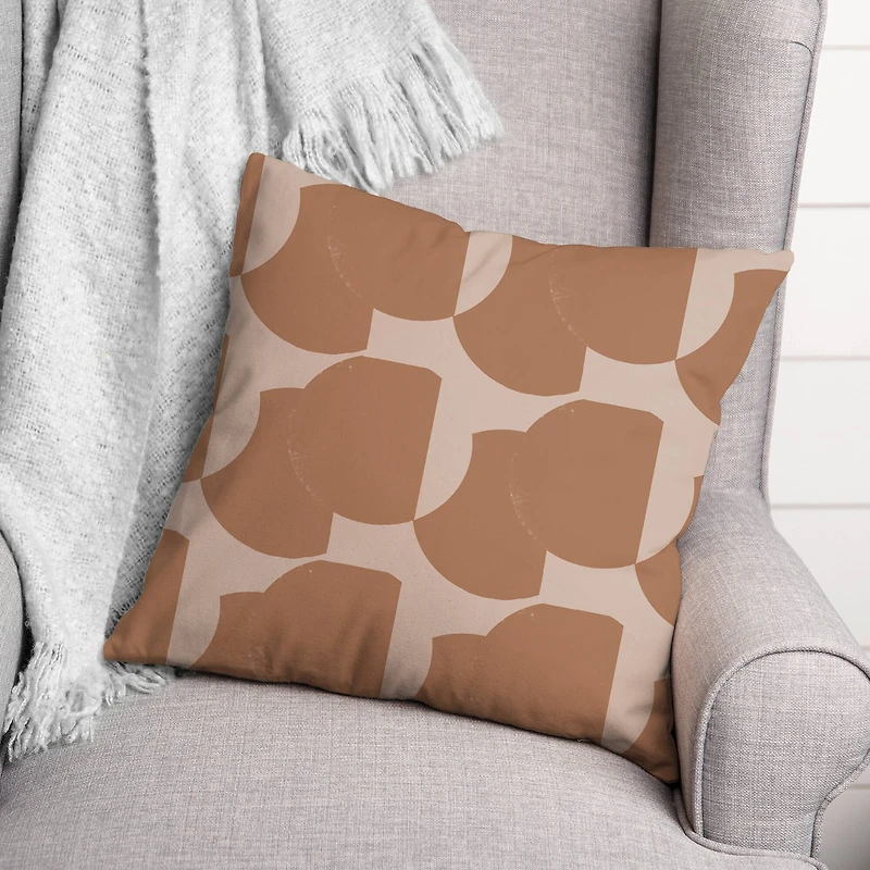 Circle Square Cut Out 18" x 18" Throw Pillow