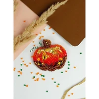 Abris Art Golden Pumpkin Bead Embroidery Decoration Kit