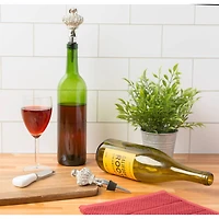 Silver Crown Bottle Stopper Set