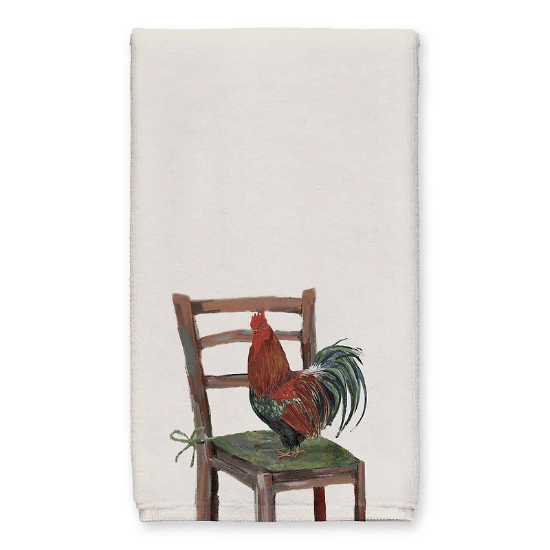 Rooster on a Chair 16" x 25" Towel Set