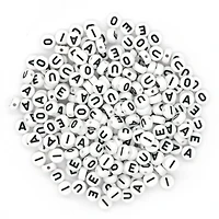 7mm Vowel Alphabet Beads, 340ct. by Creatology™