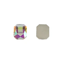 Clear Aurora Borealis Rectangle Flatback Glass Rhinestones, 288ct. by Bead Landing™