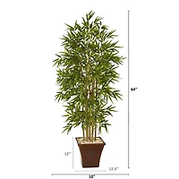 5.5ft. Bamboo Tree in Brown Planter